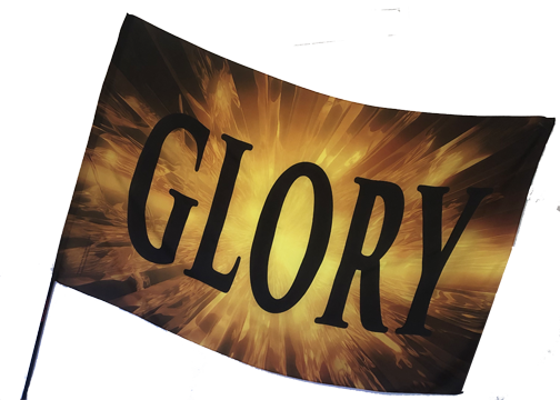 Golden Glory Glory Worship Flag