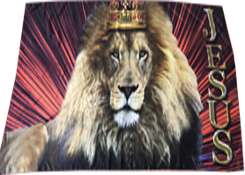 Lion o Judah Jesus Font Worship Flag