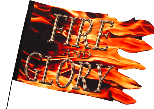 Fire and Glory Flames Cut Out Worship Flag
