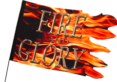 Fire and Glory Flames Cut Out Worship Flag
