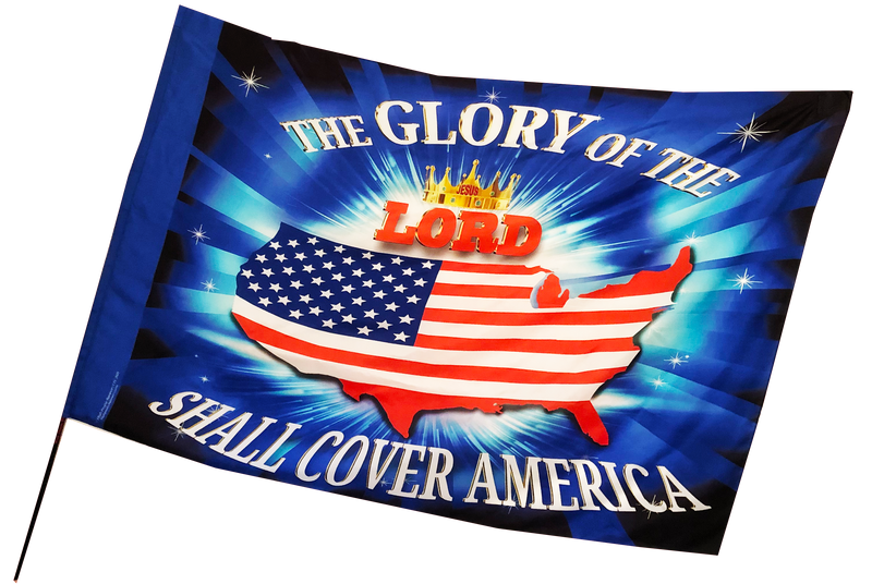 Glory of the Lord Shall Cover America Worship Flag