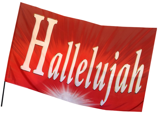 Hallelujah Red Worship Flag High Praise Banners