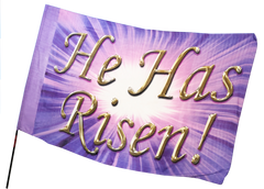 He Has Risen Lilac   Worship Flag EASTER/RESURRECTION SUNDAY