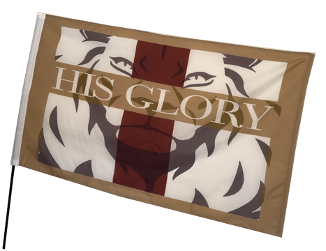 His Glory Logo Hand Flag  (Pole Sold Separately)