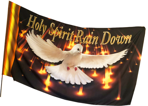 Holy Spirit Rain Down Worship Flag