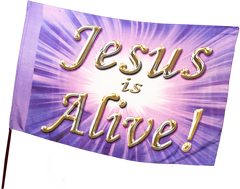 Jesus is Alive Lilac/Pink Worship Flag EASTER/RESURRECTION SUNDAY