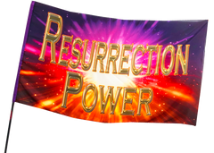 Resurrection Power Pink Purple Worship Flag