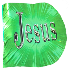 Jesus/King of Glory (green) Worship Wing Flag Set