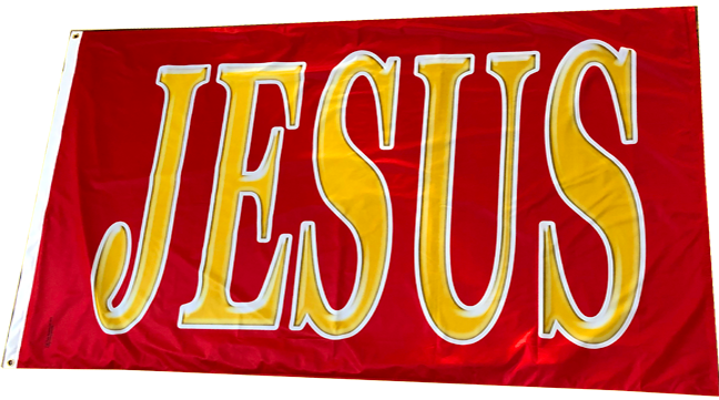 Jesus  Ex Large 2 Sided Outdoor Flag
