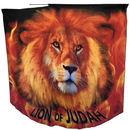 Lion of Judah / Black Font/ Worship Wing Flags Set High Praise Banners