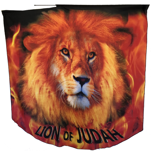 Lion of Judah / Black Font/ Worship Wing Flags Set