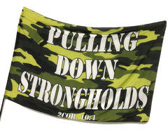 Camouflage Collection   Pulling Down Strongholds Worship Flag