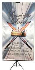 The Sword of the Lord Flaming Wall Banner