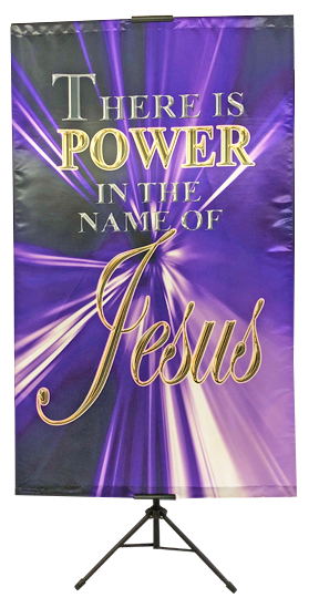 There is Power In the Name Of Jesus Vertical Banner