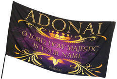 Adonai How Majestic is Your Name Worship Flag