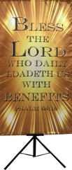 Bless The Lord (Gold) Vertical Banner