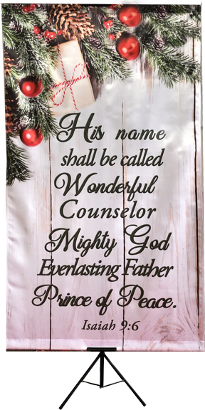 B-Christmas His Name Shall Be Called Vertical Wall Banner