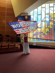 Worship Jesus American Flag