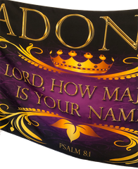 Adonai How Majestic is Your Name Worship Flag