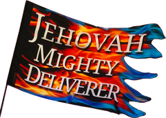 Jehovah Mighty Deliverer Worship Flag