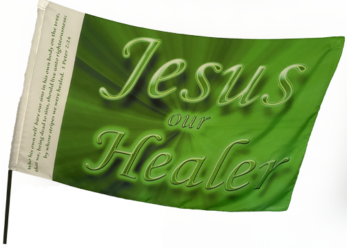 Jesus Our Healer Worship Flag