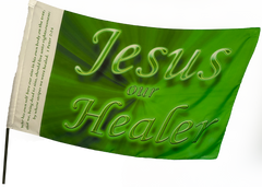 Jesus Our Healer Worship Flag