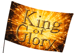 King of Glory Gold Burst Worship Flag
