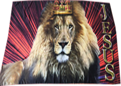 Lion o Judah Jesus Font Worship Flag