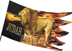 Judah Prevails Cut Out Ends Worship Flag