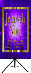 Names of God-Jehovah Nissi Vertical Wall Banner