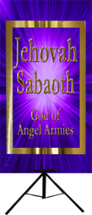 Names of God Jehovah Sabaoth Vertical Banner