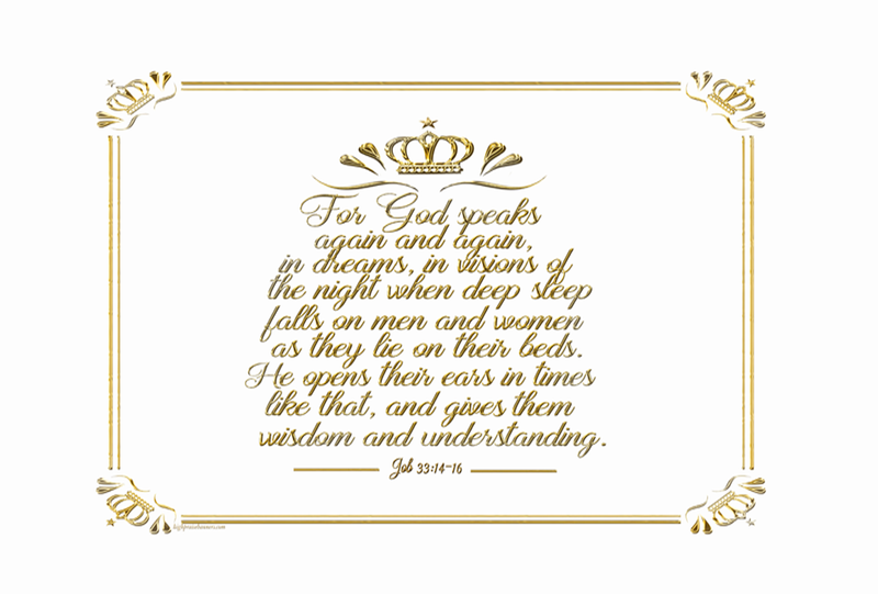 For God Speaks Again and Again in Dreams Pillowcase