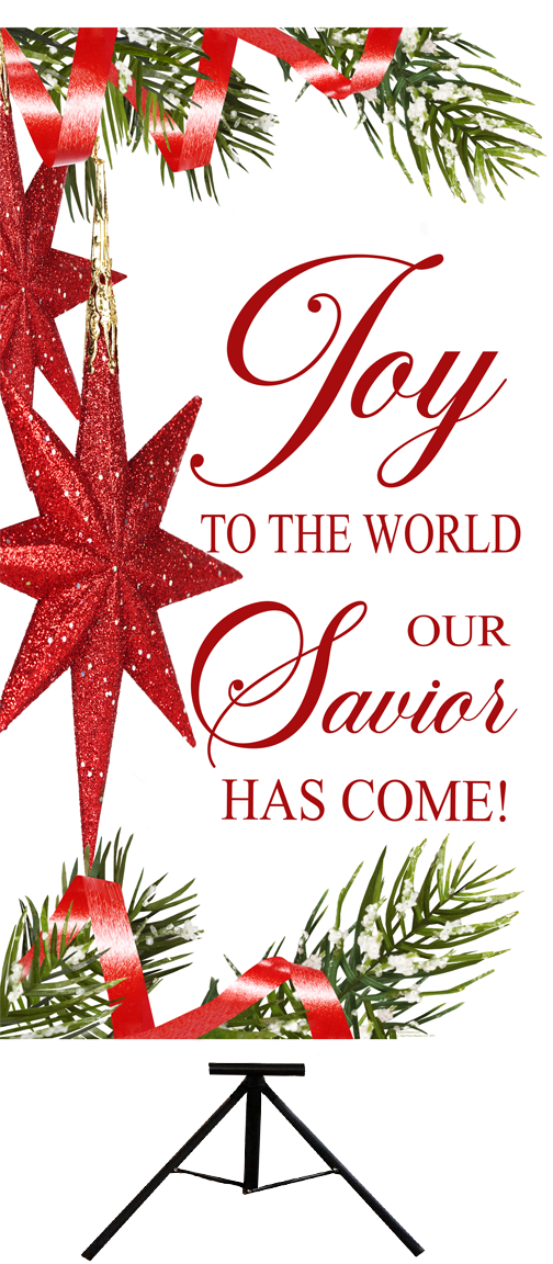 Christmas Red Stars-A  Joy to the World