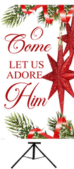 Christmas Red Stars-C     O Come Let Us Adore Him