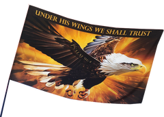 Under His Wings We Shall Trust Worship Flag
