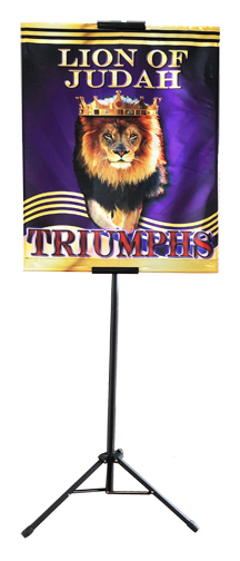 Lion of Judah Triumphs Purple Vertical Banner