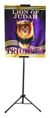 Lion of Judah Triumphs Purple Vertical Banner