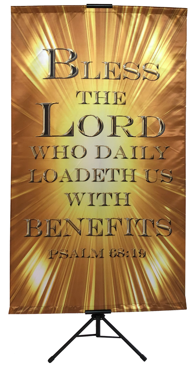 Bless The Lord (Gold) Vertical Banner