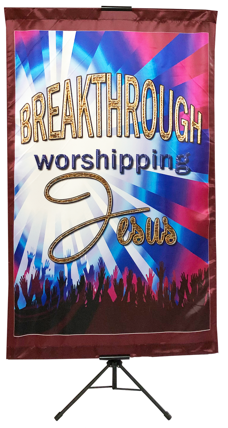 Breakthrough Worshipping Jesus Vertical Banner