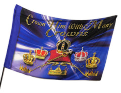 Crown Him with Many Crowns Worship Flag
