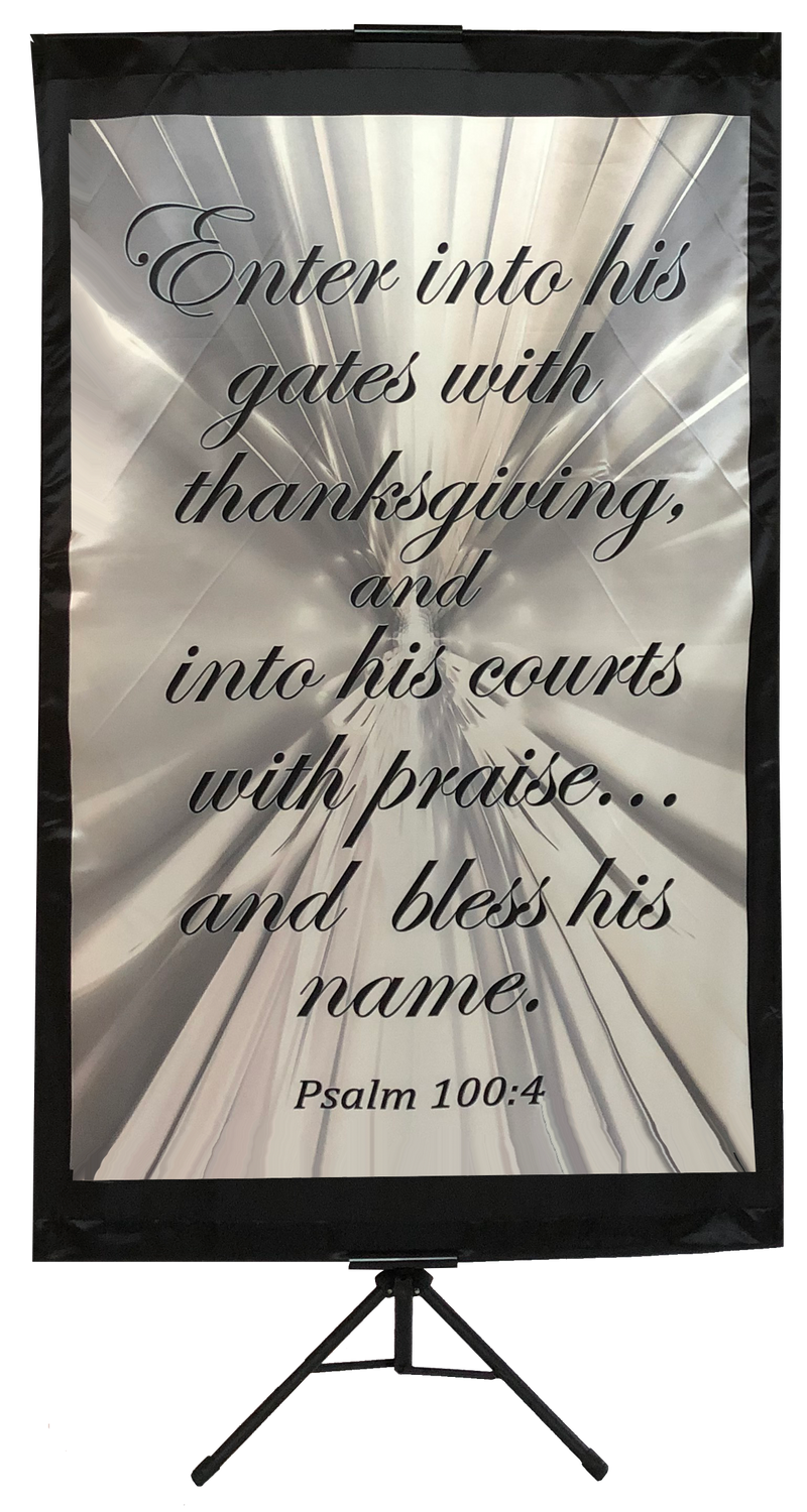 Entering His Gates with Thanksgiving Vertical Banner