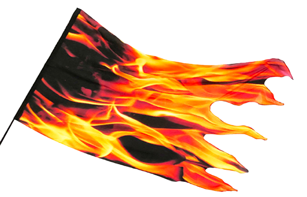 Fire Flames Cut Out Ends Worship Flag
