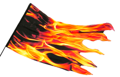 Fire Flames Cut Out Ends Worship Flag