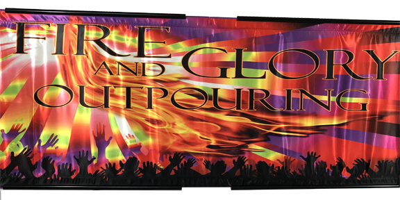 Fire and Glory Horizontal Wall Banner