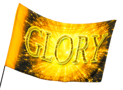 Glory Gold Worship Flag