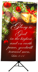 CHRISTMAS- Glory To God (Bells) Vertical Banner