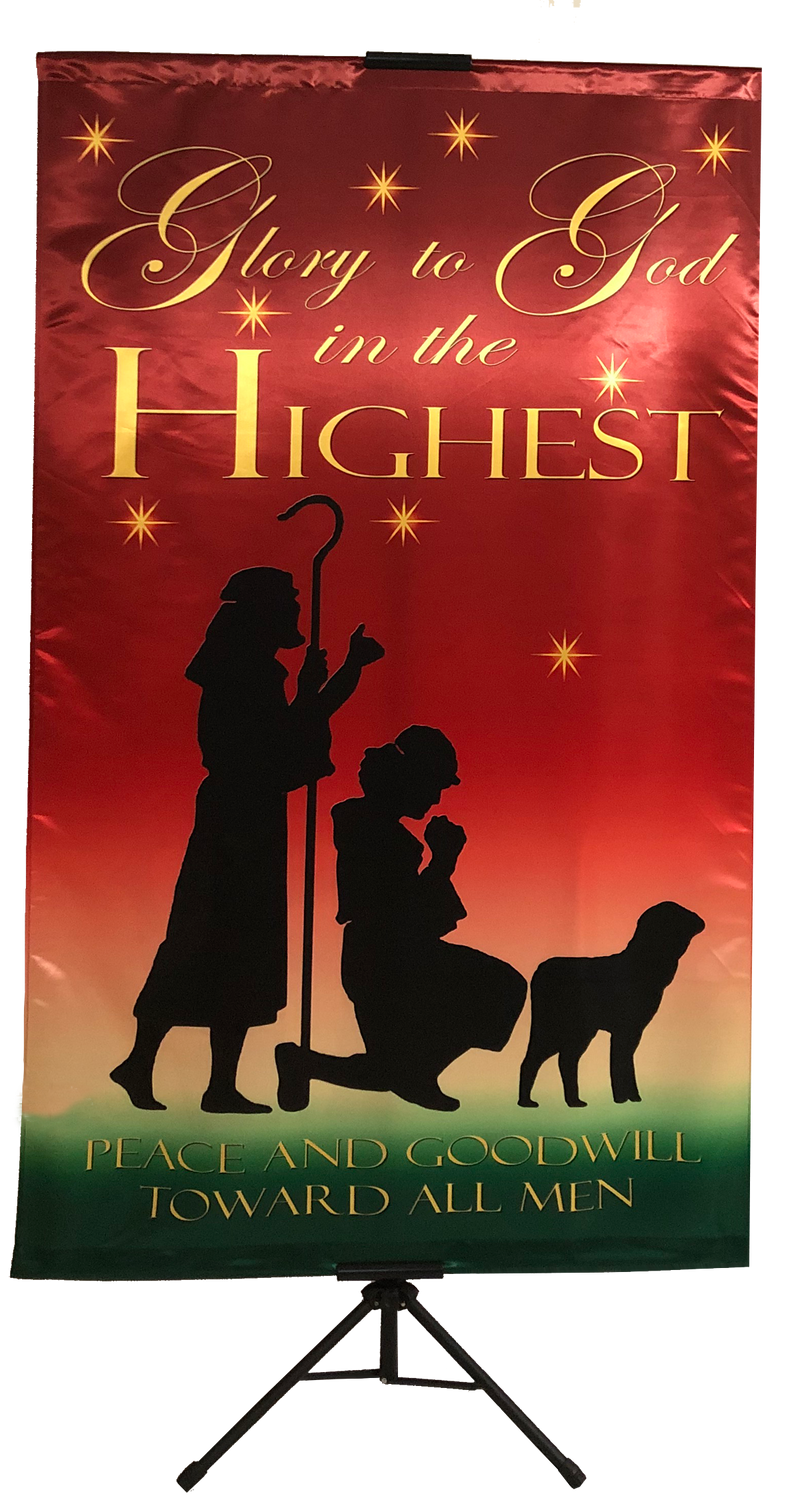 CHRISTMAS-Glory to God in the Highest (Shepards) Vertical Banner