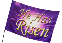 He Has Risen/Purple Worship Flag- Resurrection Sunday