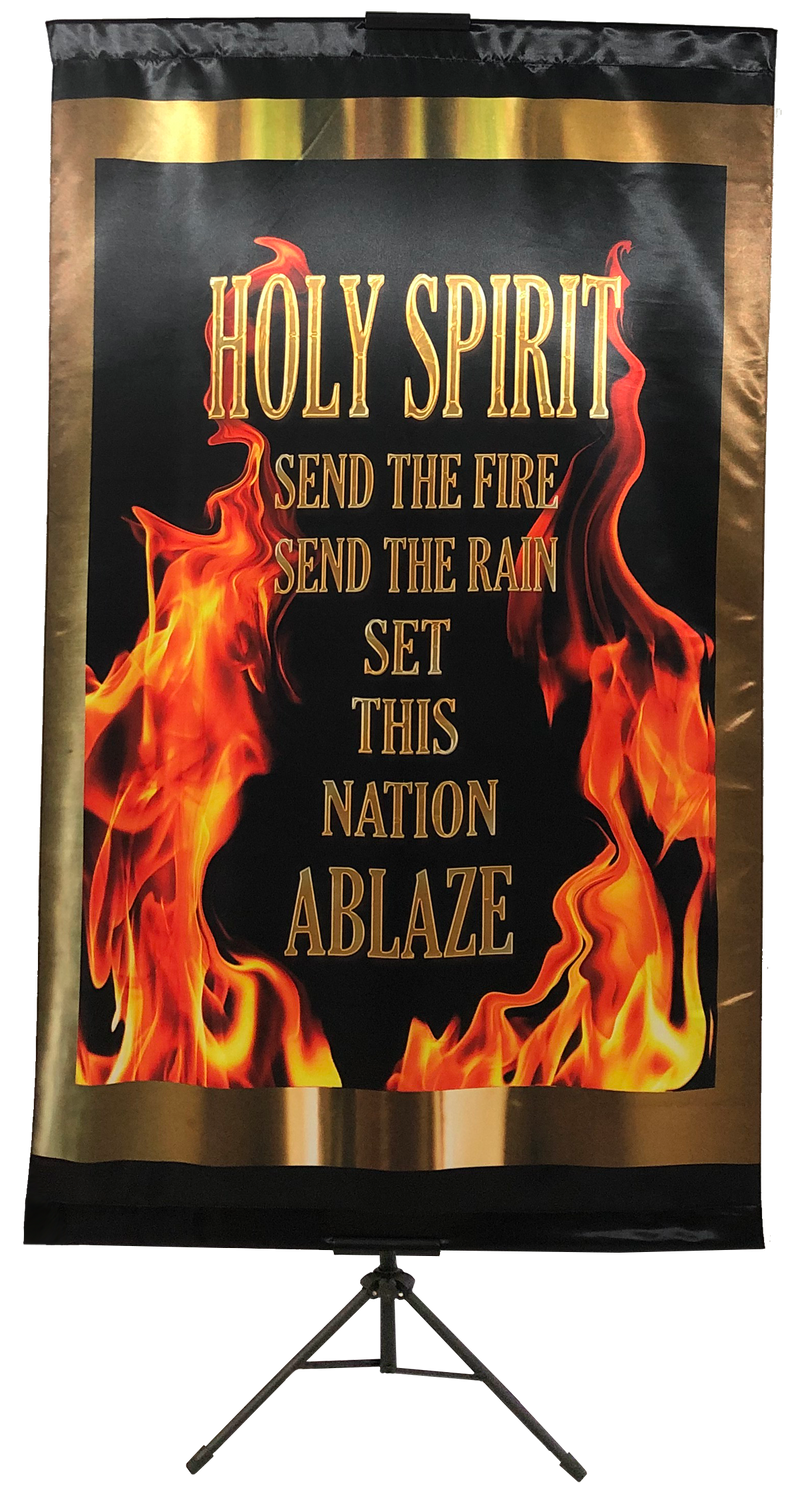Holy Spirit Send the Fire Vertical Banner