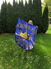 Crown Him Lord of All (blue) Wing Flag Set of 2
